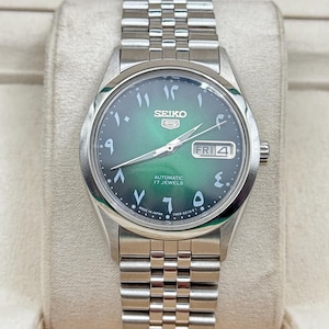 ヴィンテージ セイコー5 自動巻き腕時計：グリーン文字盤、日本製