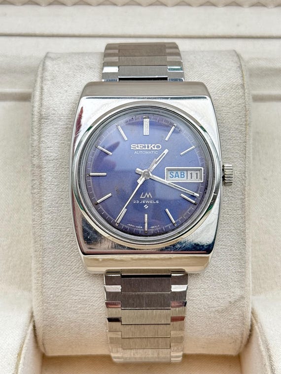 セイコー 腕時計 5206-5030 LM Special スクエア デイデイト SV金具 25