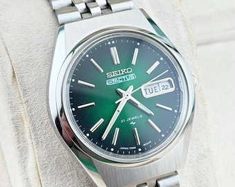 ヴィンテージ セイコー アクタス SS 23 ジュエル 自動巻き グリーン