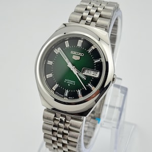 Relógio Automático Seiko 5 Vintage | Mostrador Verde de 36 mm, Movimento Japonês