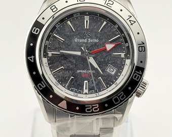 Grand Seiko Sports GMT Style Watch 4R35 Automatic Watch Black Dial Wristwatch