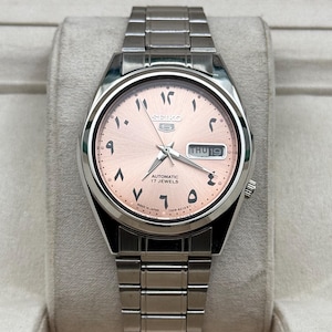 Seiko 5 Automatic 7009 Men’s Watch – Salmon Arabic Dial – 36mm Vintage – 17 Jewels – Japan Movement – Classic Timepiece
