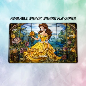 Princess Lorcana Playmat 24x14 in with Playzone | Premium Playmat | TCG Playmat Mousepad boardgame