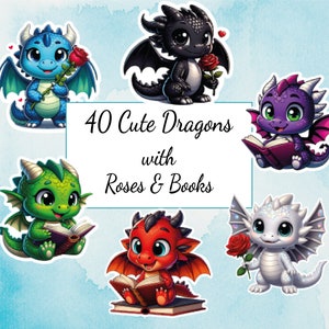 Stickers imprimibles dragones 40, cute dragon cliparts, png dragons images, descarga digital instantanea, pegatinas imprimibles, baby dragon