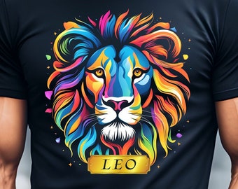 LEO Astrology T-Shirt, Lion Zodiac Sign, Soft Style Crewneck