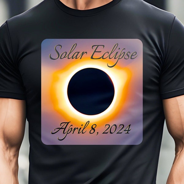 Solar Eclipse Tshirt, Total Eclipse T Shirt, April 8 2024 Tee, April 8th Soft Style Crewneck Top, Sun Full Eclipse T-Shirt, Moon Lunar