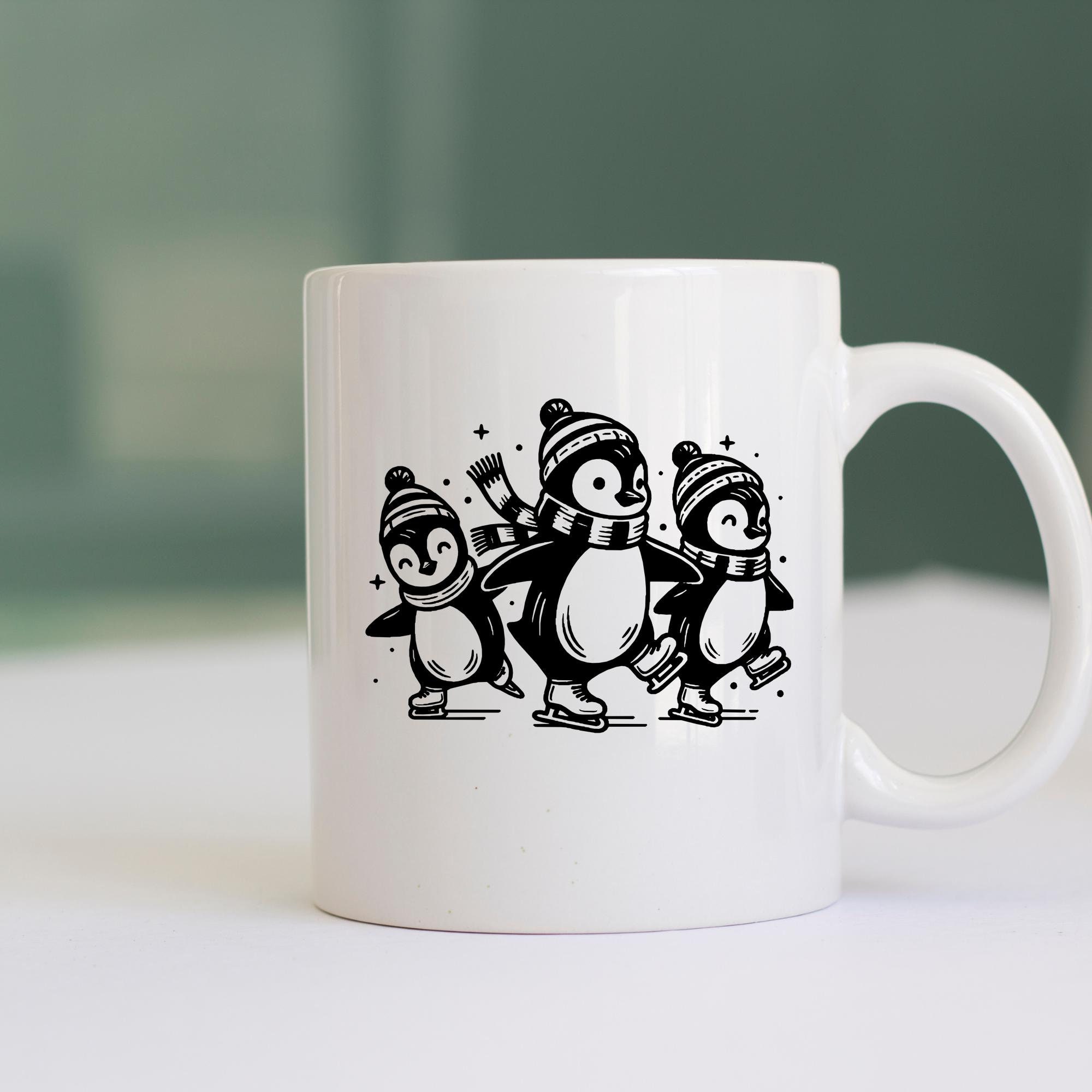 Cute Penguins Winter SVG PNG Collection Cozy Hand Drawn Clipart Vector ...