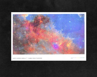 North American Nebula Risograph print | Imperfect Prints