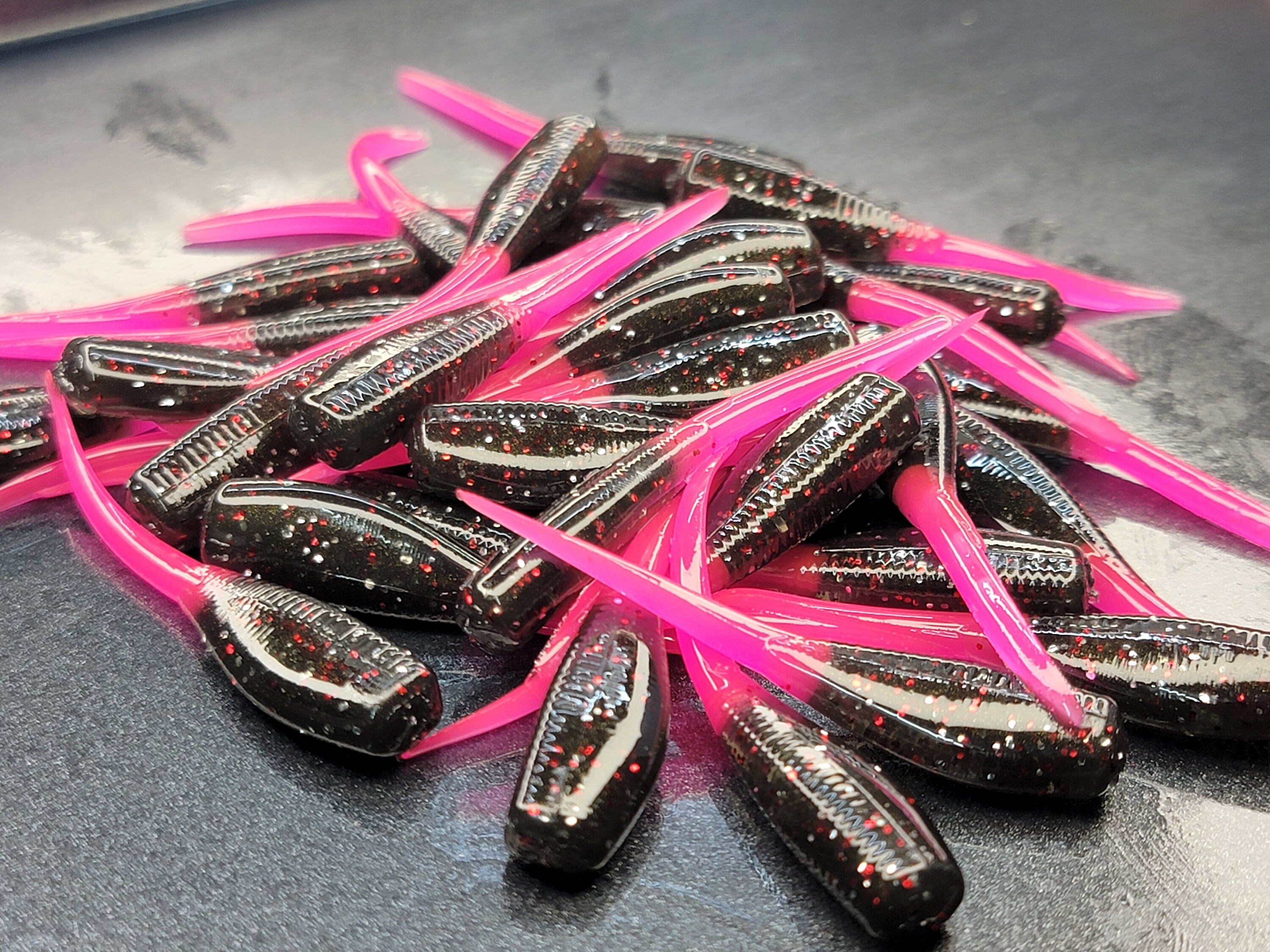 24) 2" SLAB HUNTER "DISCO" JIGS CRAPPIE PANFISH STINGER SOFT - Foto 7