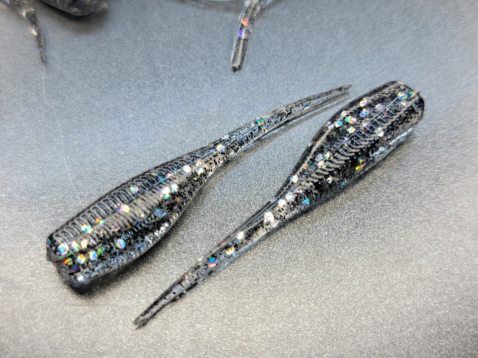 24) 2" SLAB HUNTER "DISCO" JIGS CRAPPIE PANFISH STINGER SOFT - Foto 8