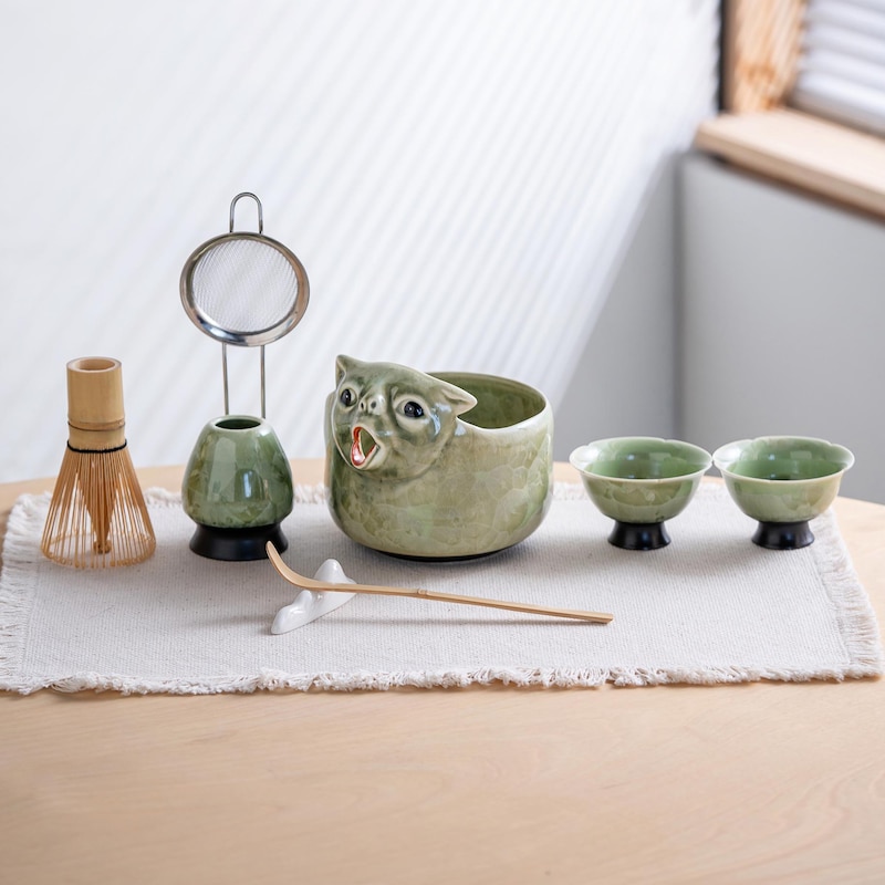 Tea Ritual Animals Cat Cup for Matcha - Etsy