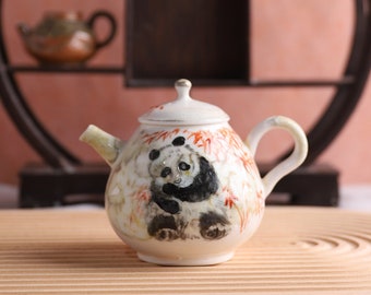 Simpatica teiera in ceramica Panda Kungfu teiera da 180 ml