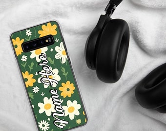 Funda Samsung con diseño floral personalizado y nombre // Funda Samsung con diseño floral personalizado // Funda Galaxy para Samsung S24 Ultra, S23, S22, S21, A54, A34