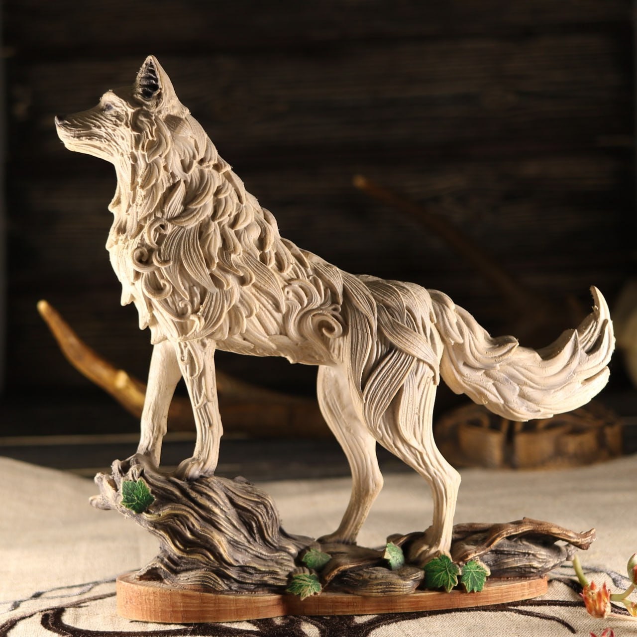 Wolf Statue Wolf Sculpture Wolf Figurine - Etsy