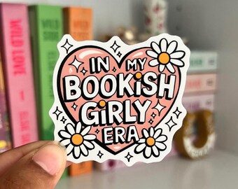 Bookish Girly Vinyl Sticker: Kindle, Laptop, Journal Decor