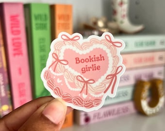 Bookish Girly Vinyl Sticker: Vintage Kindle, Laptop, Journal Decor