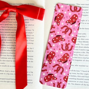 Cowboy Romance Valentine Bookmark: Western Book Lover Gift