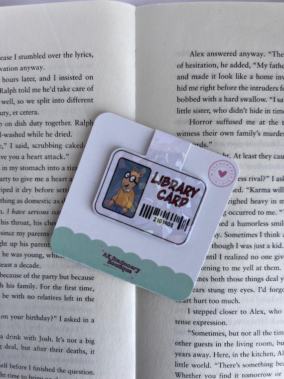 Arthur Library Card Magnetic Bookmark: Nostalgic 90s Kid Gift