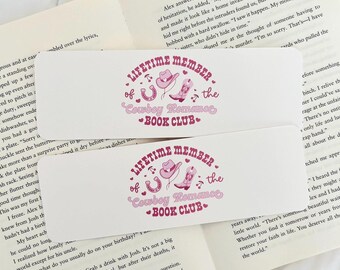 Cowboy Romance Bookclub Bookmark| Bookish Merch | Book Lover | Romance Reader | Gift for Readers | Double Sided Print | Large Size 2.3" x 7"