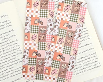 Lesezeichen Lesezeichen | Bookish Merch |Bücherliebhaber | Geschenk für Leser | Gemütliches Herbst Lesezeichen | Doppelseitig | Große Größe 2,3 "x 7"