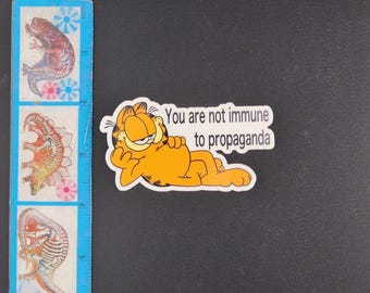 Pegatina de gato de propaganda