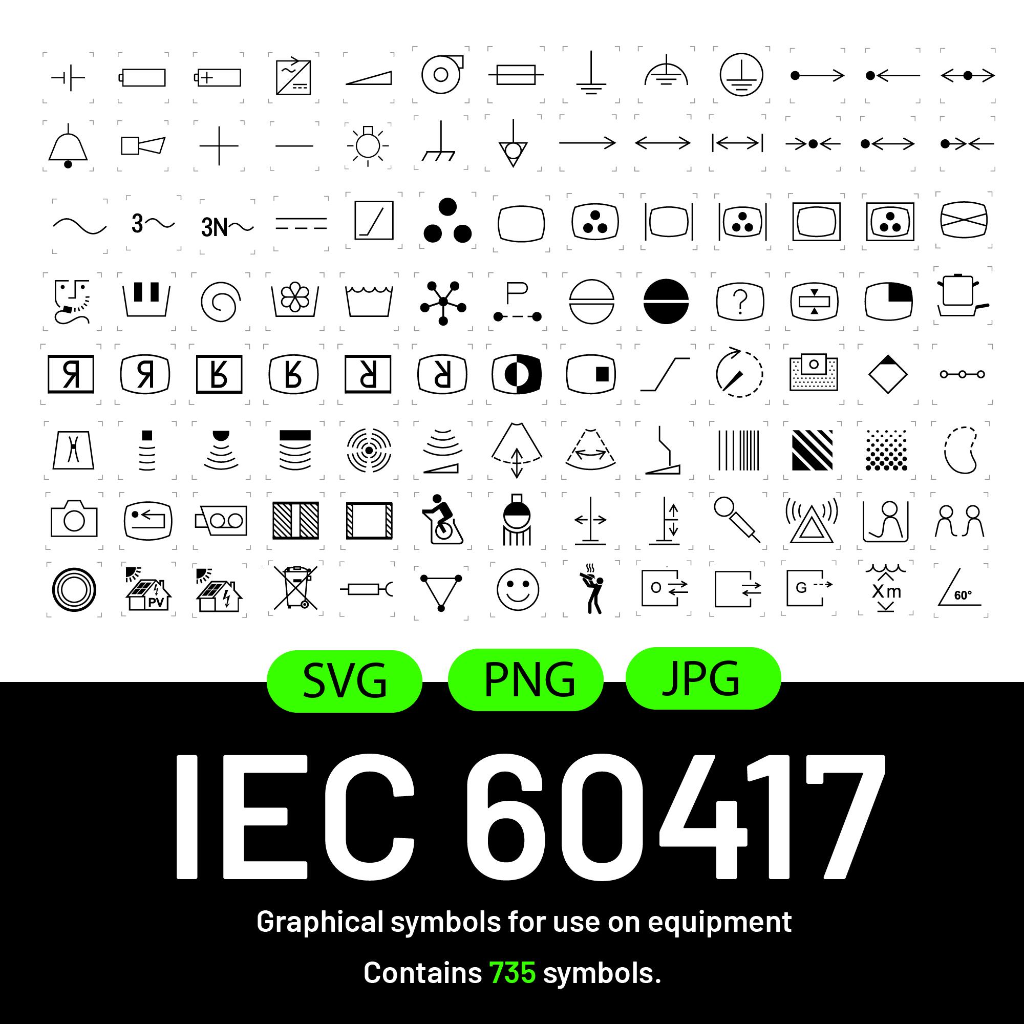 IEC 60417 Standard Symbols Set | 735 Digital Icons | Svg, Png, Jpg