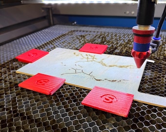 Clip magnetiche per letto laser stampate in 3D: PETG, compensato da 1/8 e 1/4 di pollice