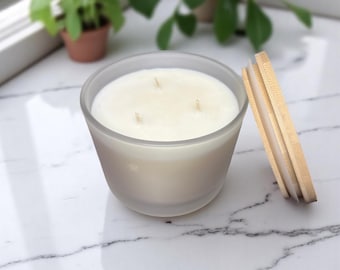 Blue Sage & Sea Salt Candle: Hand-Poured Soy Wax, Coastal Scent