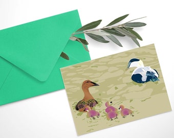 Eider duck card with envelope