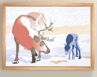 Reindeer poster