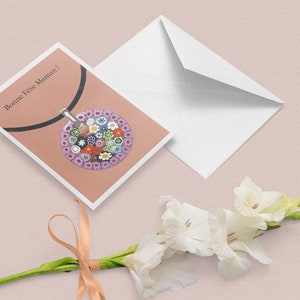 Carte Fête mères avec enveloppe