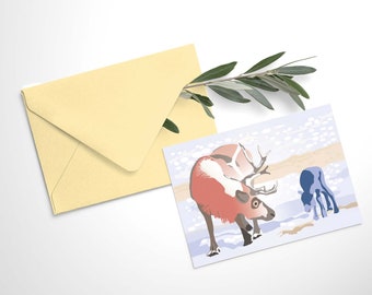 Reindeer card with envelope