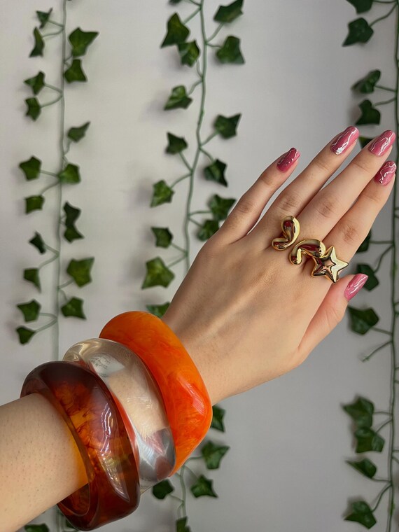 Acrylic Bangle | Chunky Bracelet, Maximalist Jewellery