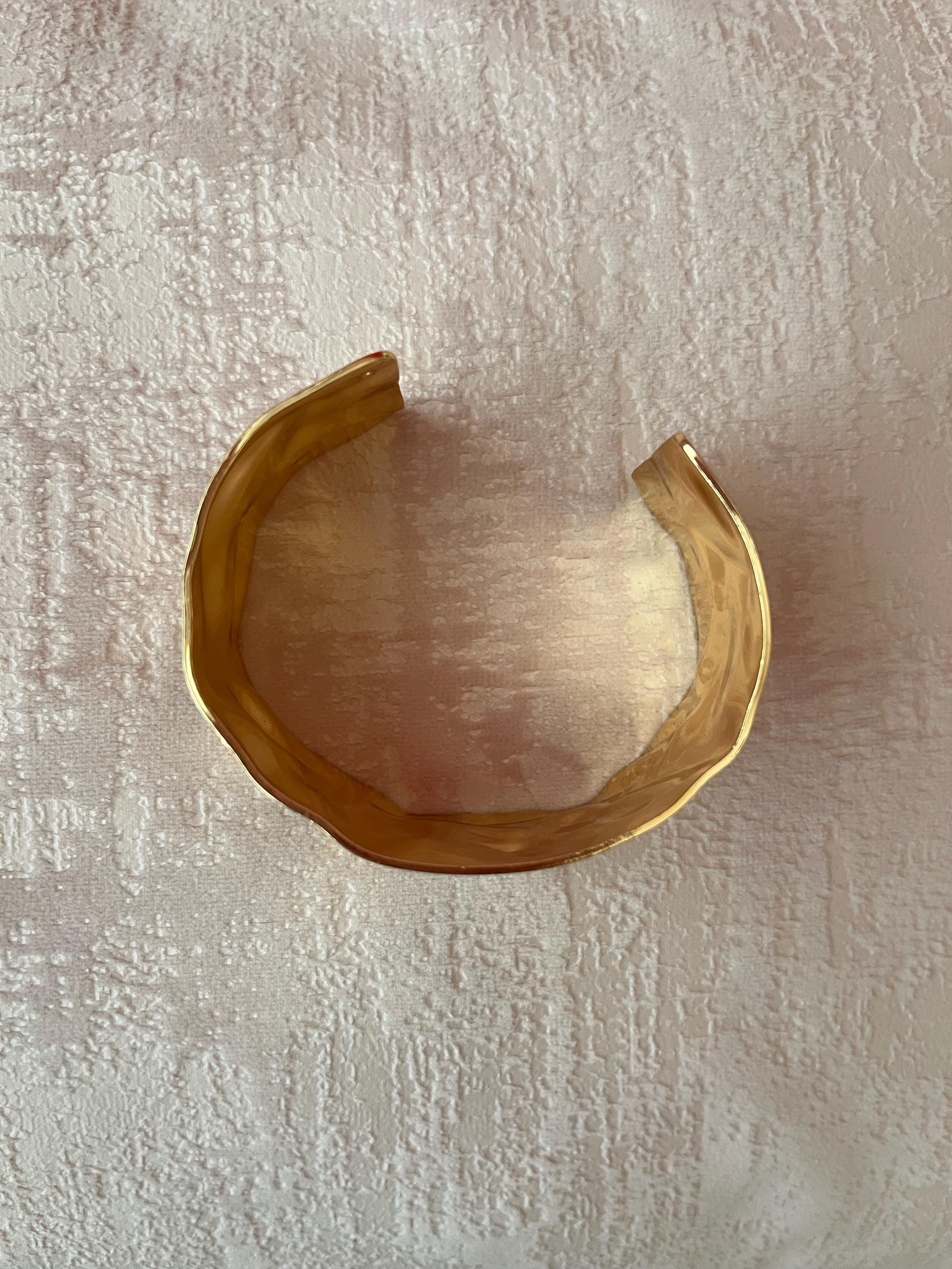 Gold Cuff Bracelet | Statement Bracelet, Maximalist