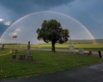 Fine Art Print - Landscape Photography, Wall Art, Fine Art, Photography Gift, Photography, Photo Print, Double Rainbow, New Market, Alabama