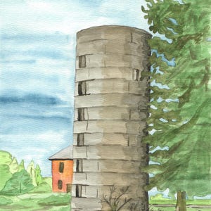 Silo Watercolor painting