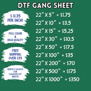 DTF Bulk Gang Sheet Print, custom heat transfer, dtf transfer, Dtf Prints, DTF Gang sheet,Free Shipping,Dtf Transfers Ready for Press