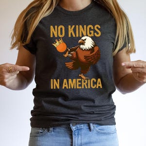 Anti Maga Political Shirt, Patriotic Liberal Tee, Democracy Protest Shirt, No Kings In America Tee, Anti Trump 4th of July Gift