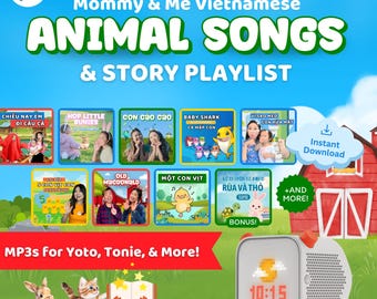 YOTO Compatible MP3 Vietnamese Learning Songs: Learn About Animals! [SEPARATE FILES] (Yoto, Tonie, music players)