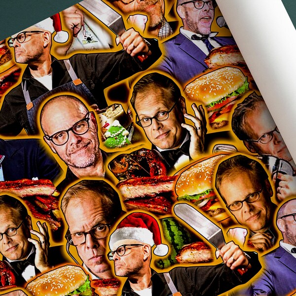 Alton Brown Wrapping Paper- Custom Wrapping Paper- Alton Brown Gift Wrap