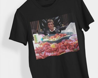 Tony Montana Eating Crawfish - Crawfish Shirt - Scarface Crawfish Shirt