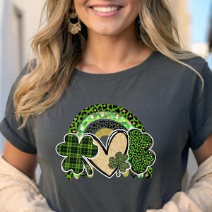 St Patricks Day Tee, Shamrock Clover Irish Shirt, Luck of the Irish Top, Green Festival Tshirt, Ireland Parade Apparel, St. Patty&#39;s Tshirt