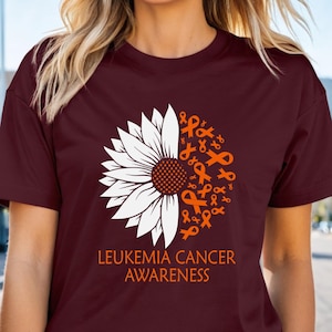 Leukemia Awareness Shirt: Sunflower Ribbon Support Tee