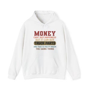 Funny Truck Parts Hoodie: Unisex Cotton-Blend Sweatshirt, Mechanic Gift