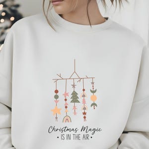 Christmas Magic Sweatshirt Festive Holiday Unisex Crewneck, Winter Wonderland Jumper, Xmas Spirit Pullover,  Seasonal Top, Christmas Gift