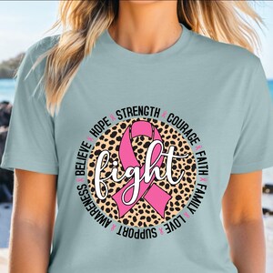 Camiseta de concientización sobre el cáncer, camiseta de lucha contra el cáncer, regalo de superviviente de cáncer, camiseta con lazo de apoyo, guerrero contra el cáncer, camiseta de apoyo contra el cáncer, lazo rosa