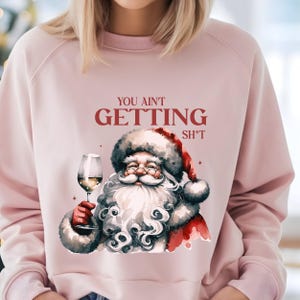Christmas Vibes Unisex Sweatshirt, Santa Xmas Jumper, Funny Holiday Gift, Festive Crewneck Pullover, Winter Apparel for Men and Women