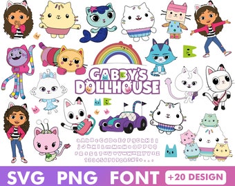 20+ Gabbys Dollhouse Svg, Gabbys Dollhouse Font Svg, Gabbys Dollhouse Png Files for Cricut & Silhouette, Instant download