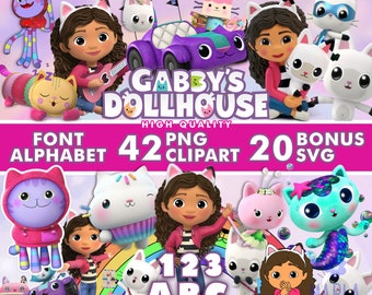 Gabbys Dollhouse PNG, Invito di compleanno di Gabbys, Gabbys Svg Bundle, Gabbys House Png, Gabbys Trasparente, Gabbys Clipart, Gabbys 3D Digital