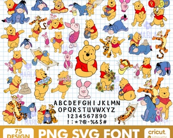 Winnie the Pooh SVG Bundle geschichtet, Winnie the Pooh PNG Clipart, Winnie the Pooh SVG, Winnie the Pooh Shirt Becher png